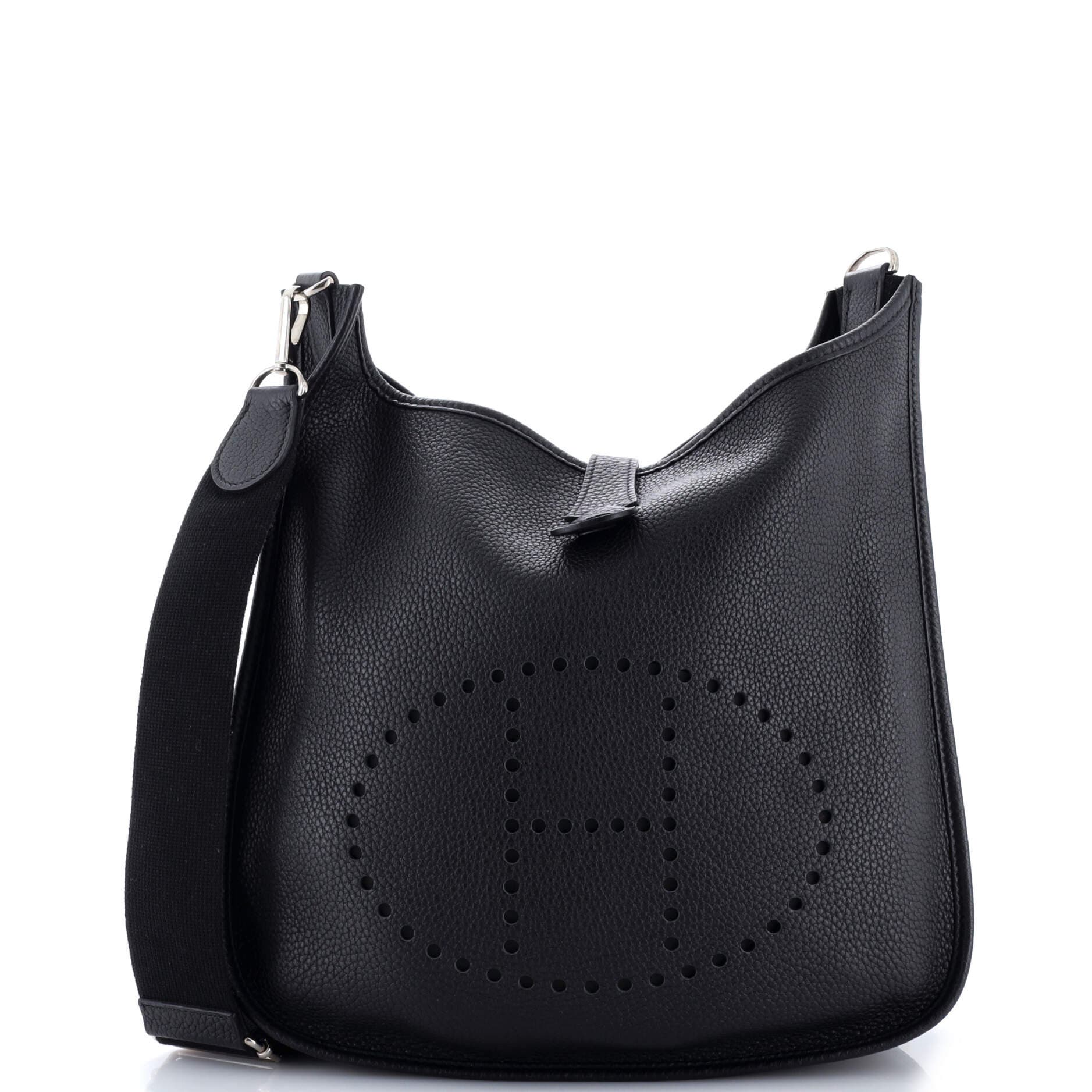 Pre-Owned Hermes Evelyne Bag Gen III Clemence GM, Main, color, Noir