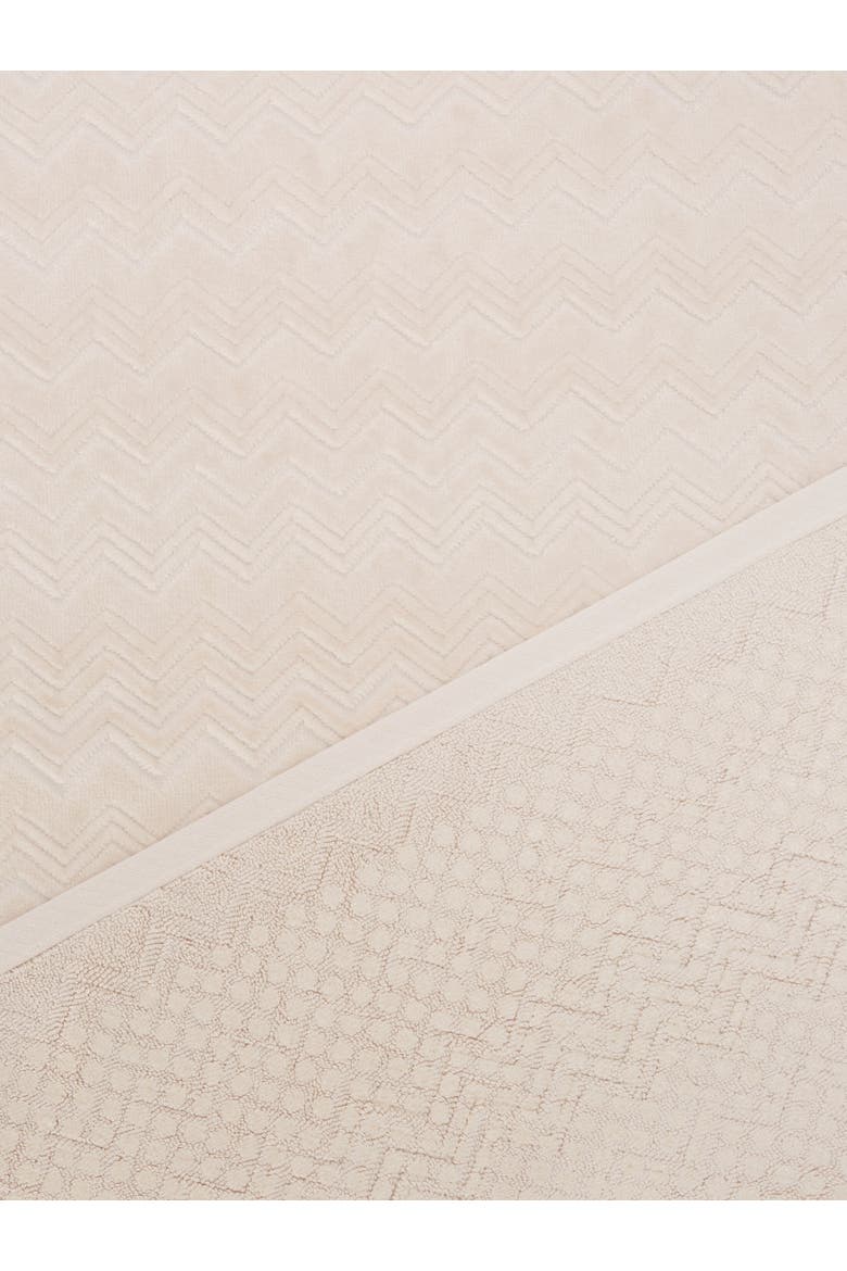 Chalk 60x90 Cm Cotton Zigzag Bath Mat, Alternate, color, Brown
