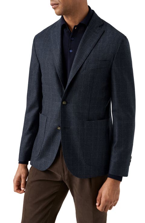 Check Wool Soft Sport Coat