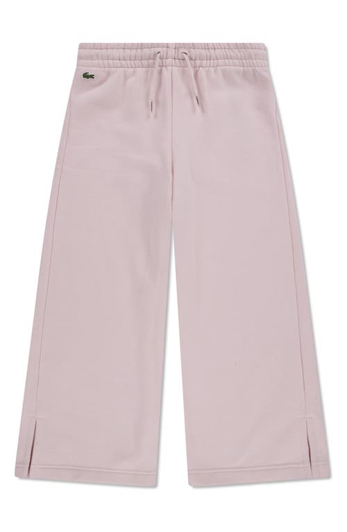 Lacoste Kids' Wide Leg Sweatpants In Pink