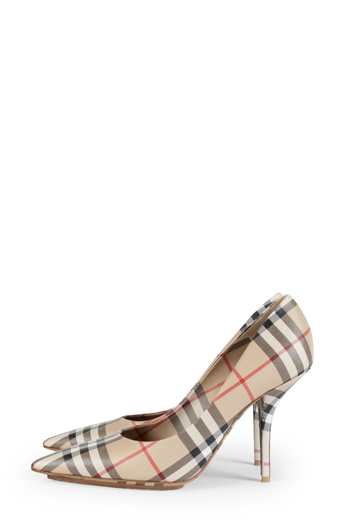 Burberry Aubri Check Pointed Toe Pump, Alternate, color, 