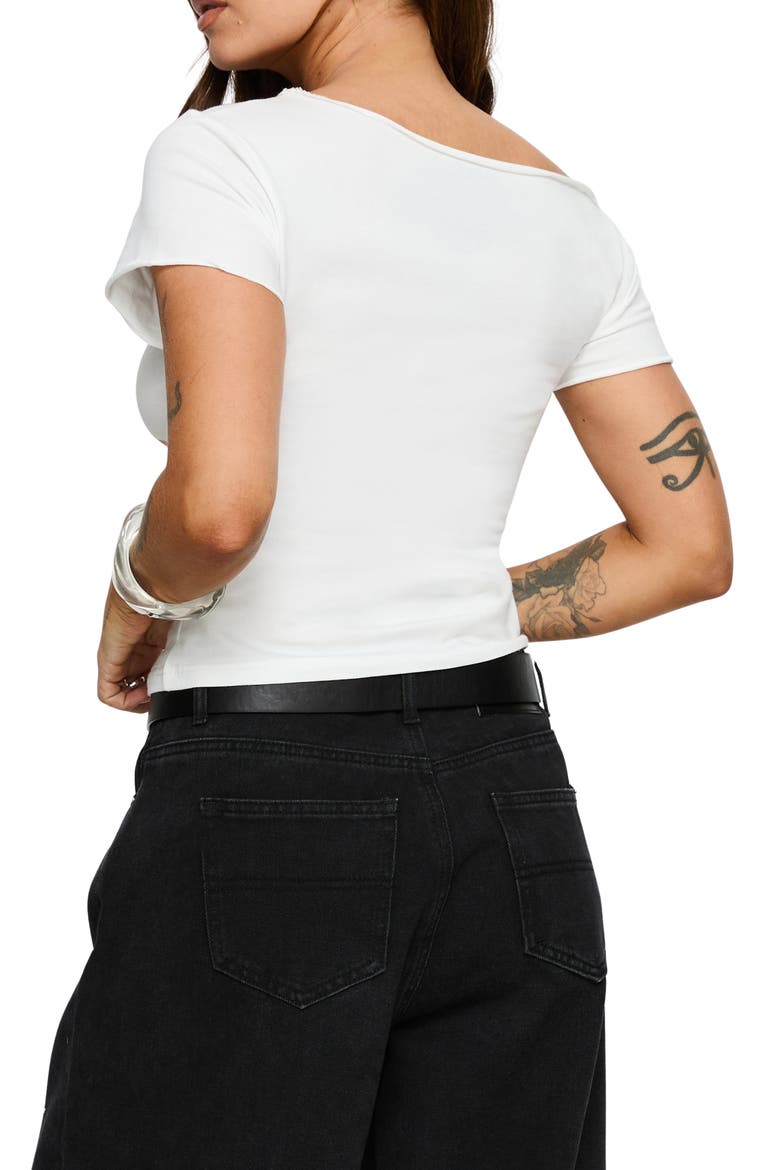 Corvette 1963 One Shoulder Graphic T-Shirt, Alternate, color, WHITE