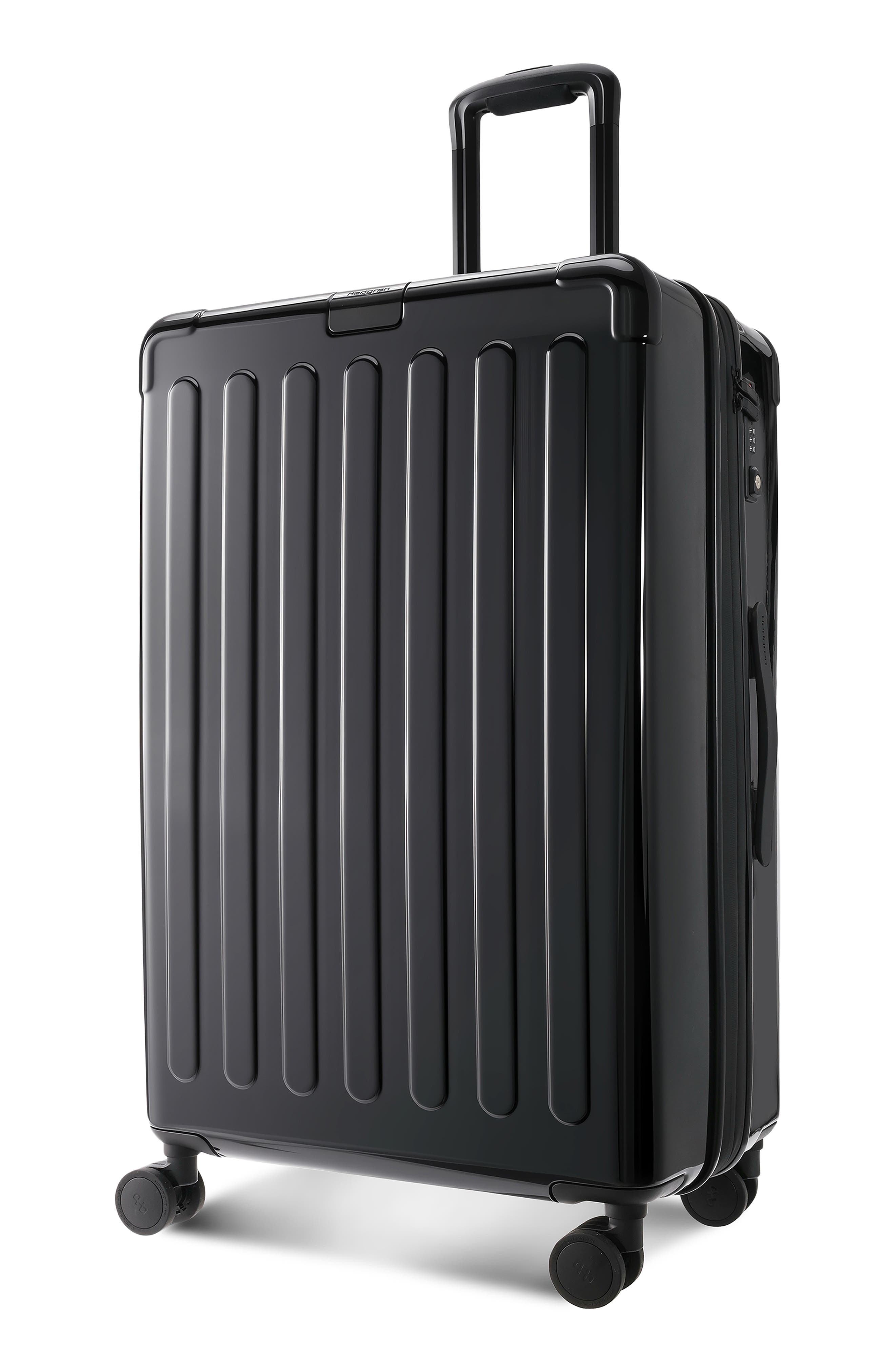 Hedgren Nostos Glossy Large Spinner Suitcase, Alternate, color, Nocturne