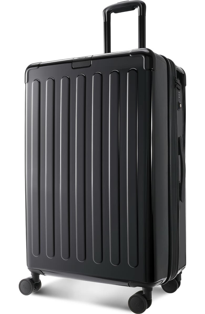 Hedgren Nostos Glossy Large Spinner Suitcase, Alternate, color, Nocturne