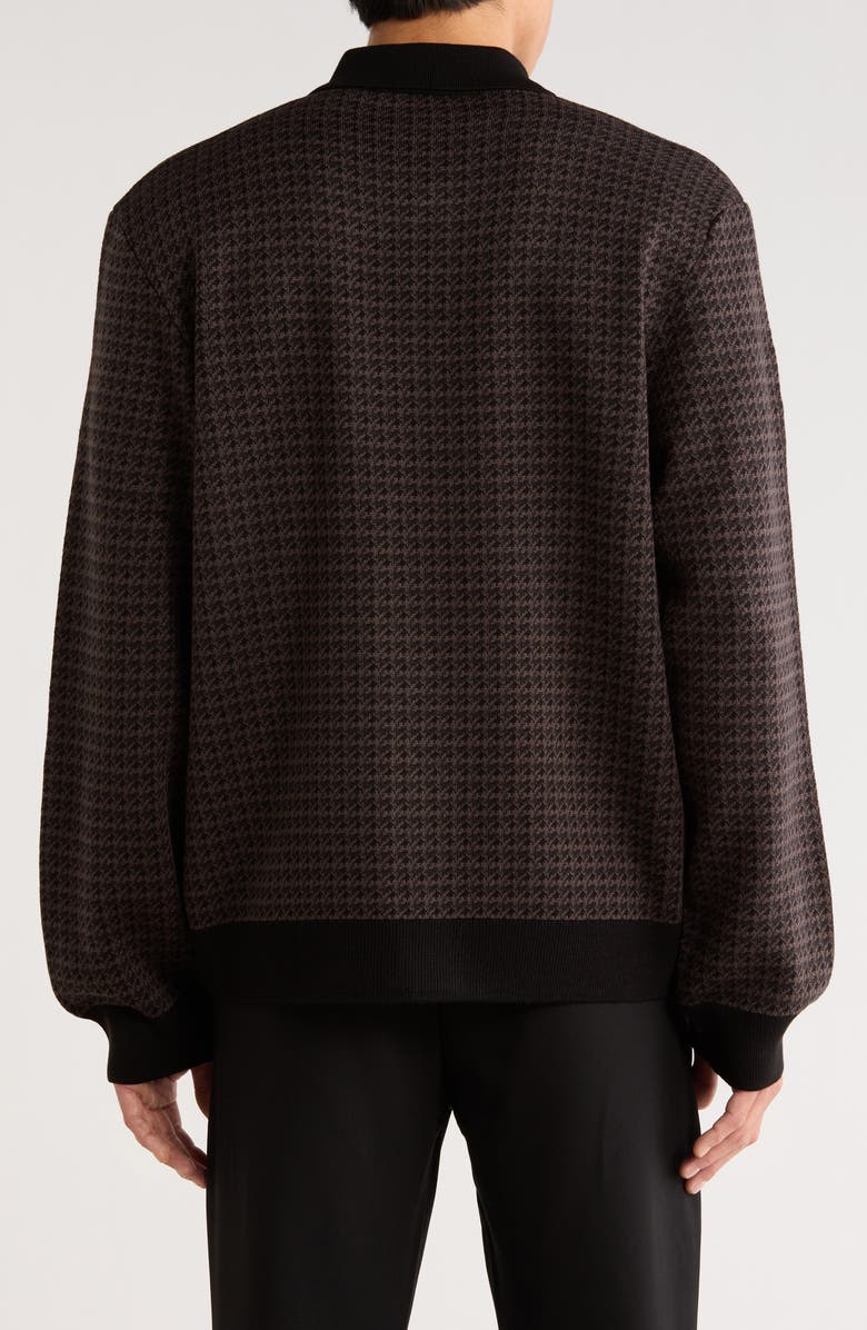 Carhartt Work In Progress Lowis Polo Sweater, Alternate, color, Black Multi Houndstooth