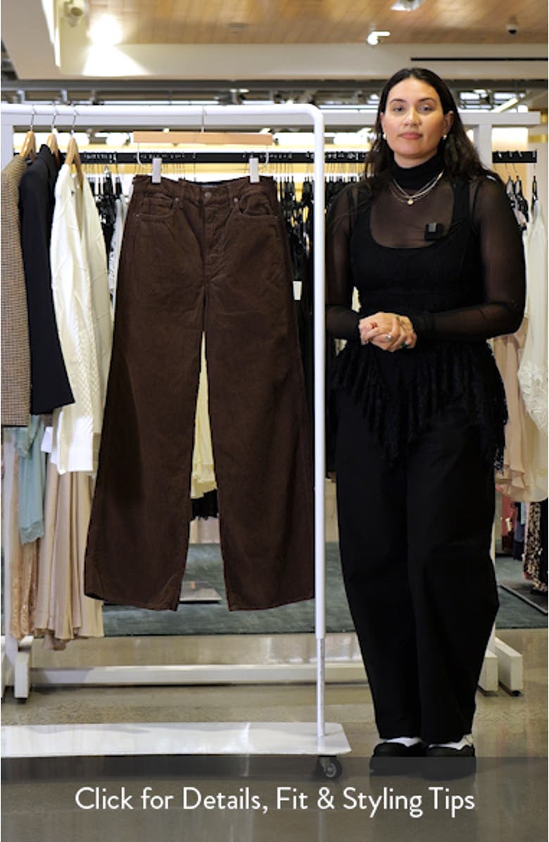 Taylor High Waist Wide Leg Corduroy Pants, sales video thumbnail