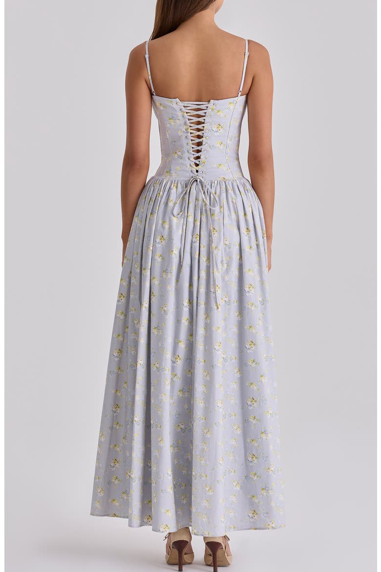 Rona Floral Print Maxi Sundress, Alternate, color, BLUE FLORAL