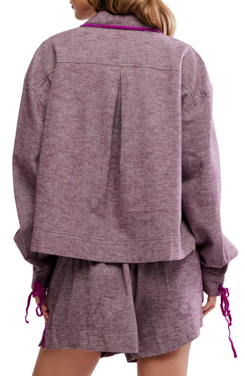 Free People Close To Home Cotton Flannel Short Pajamas In Purple
