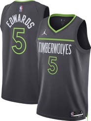 Jordan Brand Unisex Jordan Brand Anthony Edwards Charcoal Minnesota Timberwolves Swingman Jersey - Statement Edition