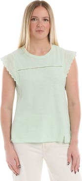 Wilt Eyelet Cap Sleeve Tee