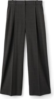 MANGO Check Pleated Pants