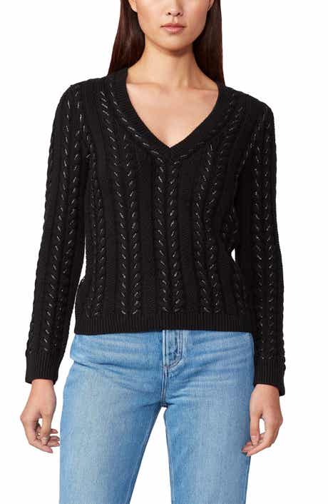 PAIGE Dorthea Metallic V-Neck Sweater