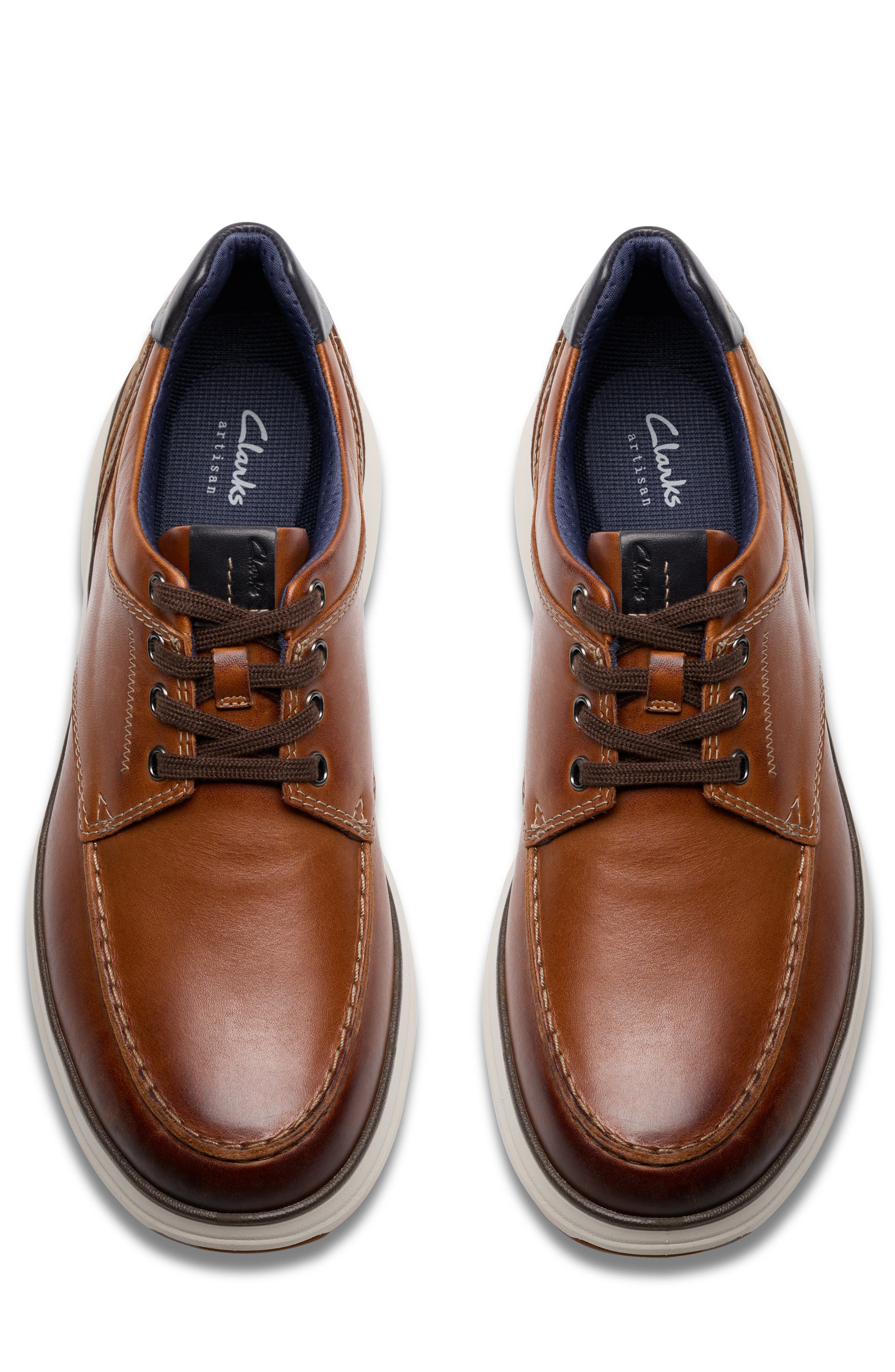 Clarks<sup>®</sup> Mullan Moc Toe Derby, Alternate, color, Dark Tan Leather