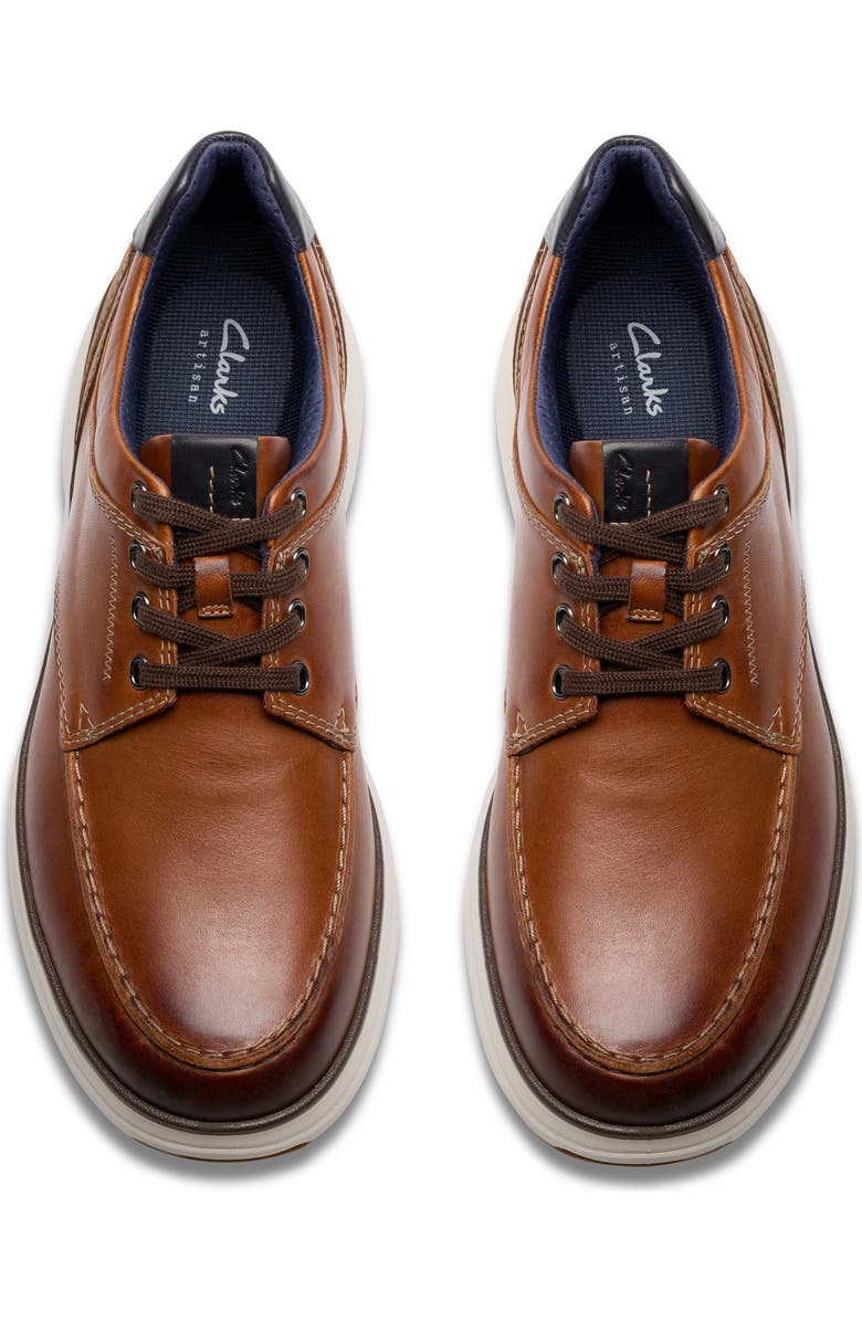 Clarks<sup>®</sup> Mullan Moc Toe Derby, Alternate, color, Dark Tan Leather