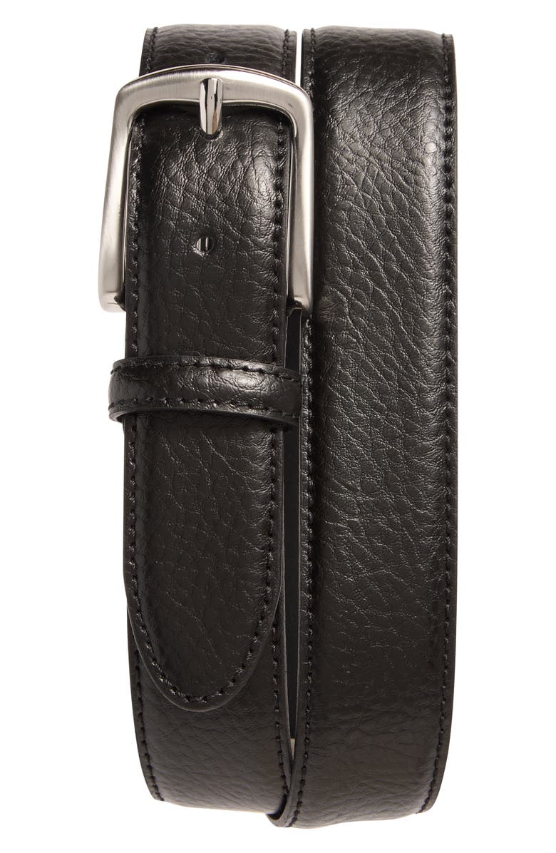 Nordstrom Leland Leather Belt, Main, color, Black
