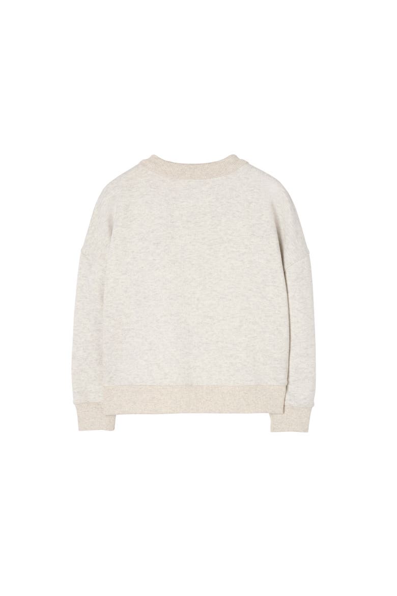 Knight Check Cotton Sweater, Alternate, color, White melange