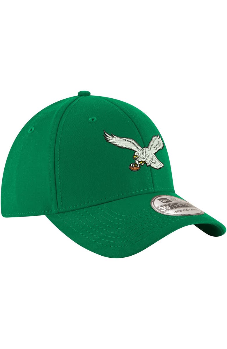 New Era Men's New Era Kelly Green Philadelphia Eagles Historic 39THIRTY Flex Hat, Alternate, color,