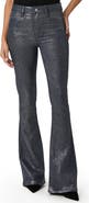 PAIGE Lou Lou Glitter Coated High Waist Flare Pants