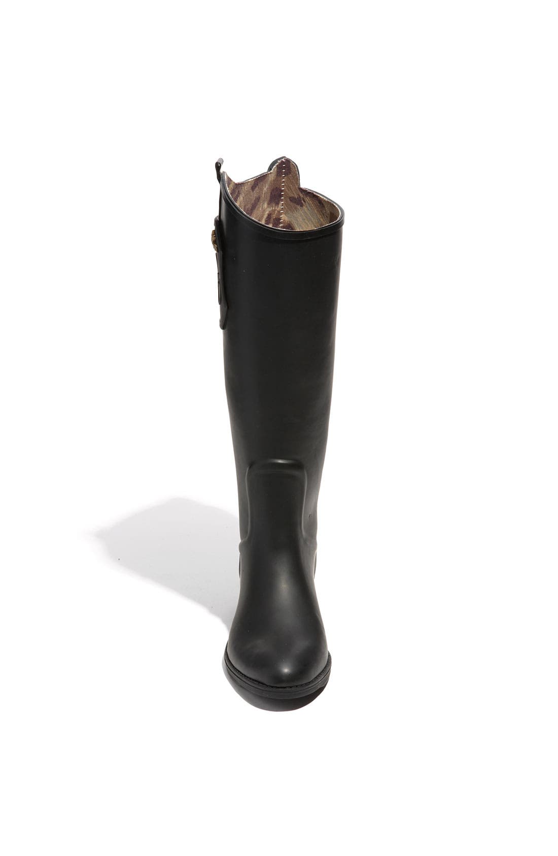 'Ximon' Rain Boot, Alternate, color, BLACK RUBBER