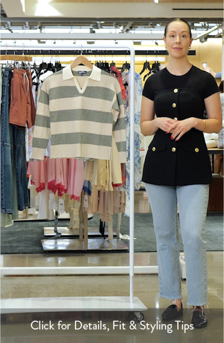 Kids' Stripe Johnny Collar Rugby Sweater, sales video thumbnail