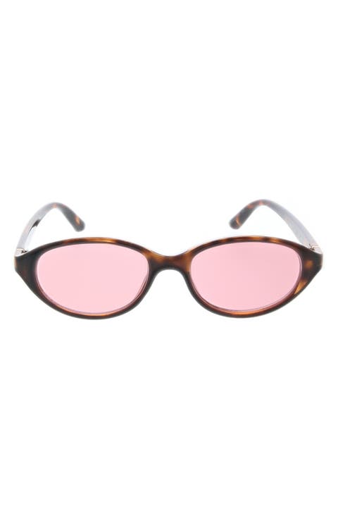 51mm Slim Oval Sunglasses