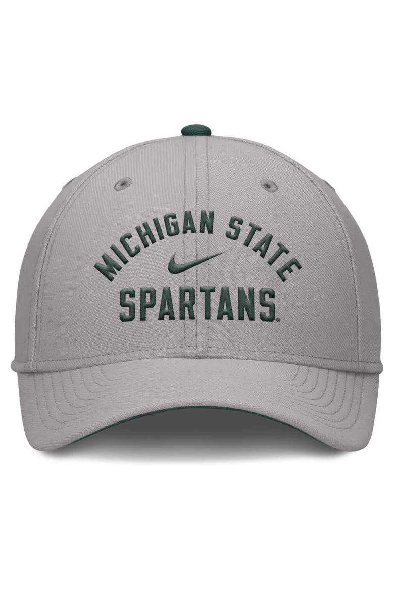 Men's Nike Gray Michigan State Spartans Rise Prep Performance Flex Hat, Alternate, color, Gray