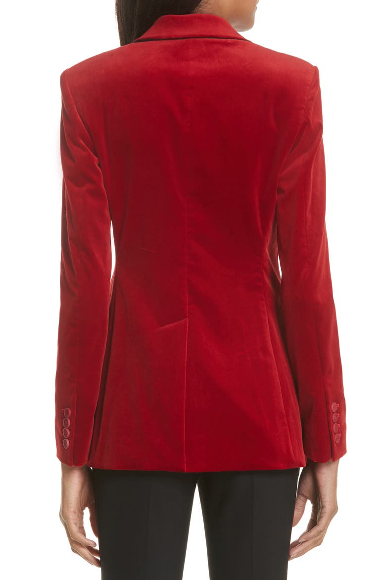 Stretch Cotton Power Jacket, Alternate, color, BRIGHT RUBY