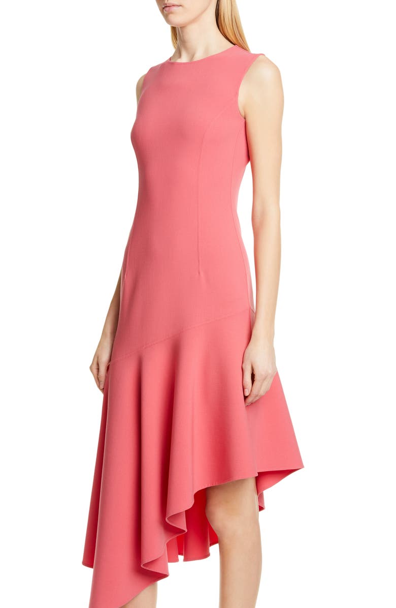 Michael Kors Collection Asymmetrical Hem Crepe Dress, Alternate, color, 