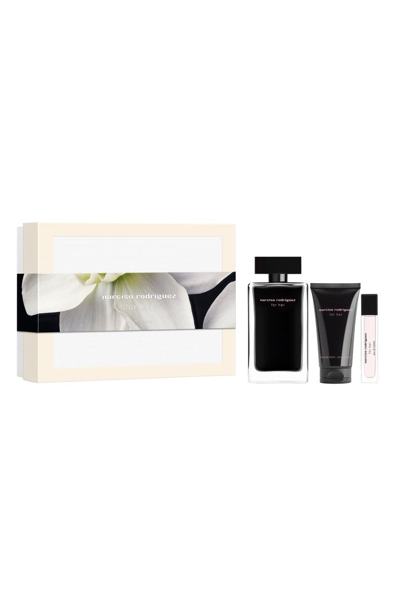 Narciso Rodriguez For Her Eau de Toilette Gift Set $190 Value, Main, color, 