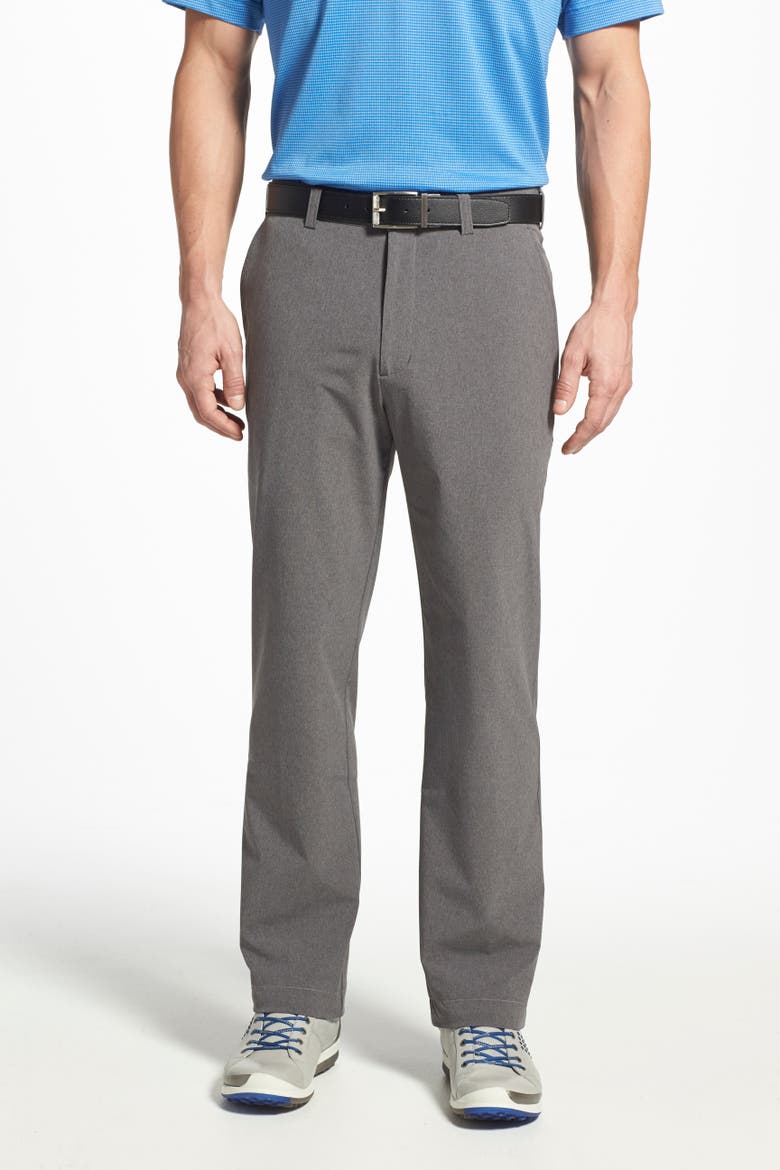 Bainbridge DryTec Flat Front Straight Leg Pants, Alternate, color, IRON GREY