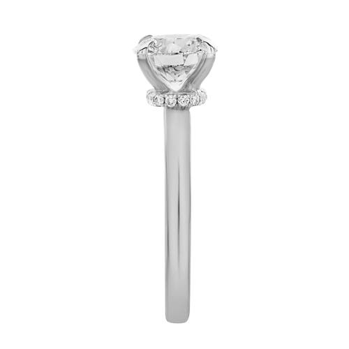 Luvmyjewelry Liora 14k Gold Round Lab Grown Diamond Hidden Halo Ring In 14k White Gold