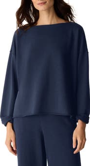Eileen Fisher Bateau Neck Boxy Top