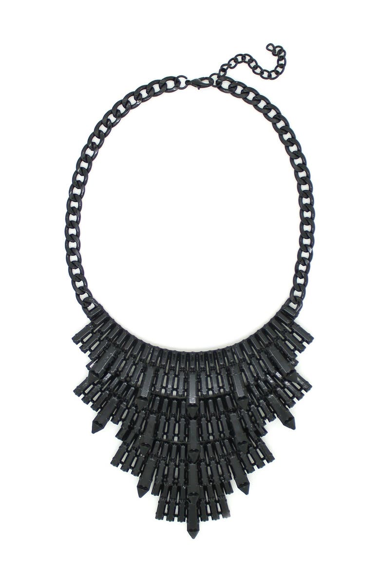 EYE CANDY LOS ANGELES Zoe Necklace, Main, color, Black