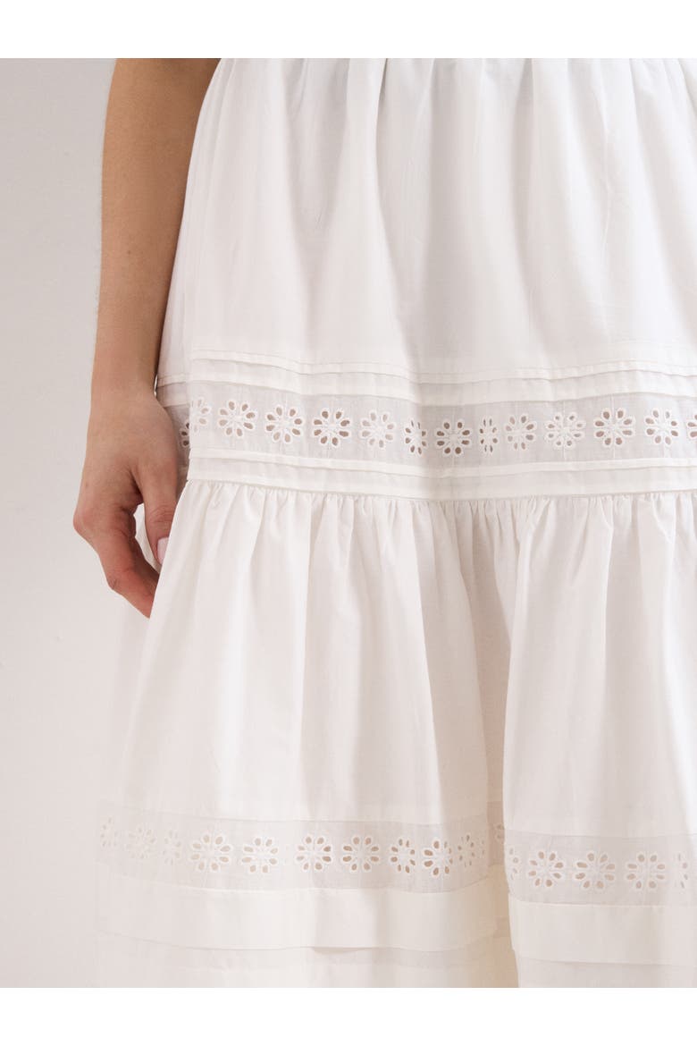 Rosa Tiered Skirt, Alternate, color, White
