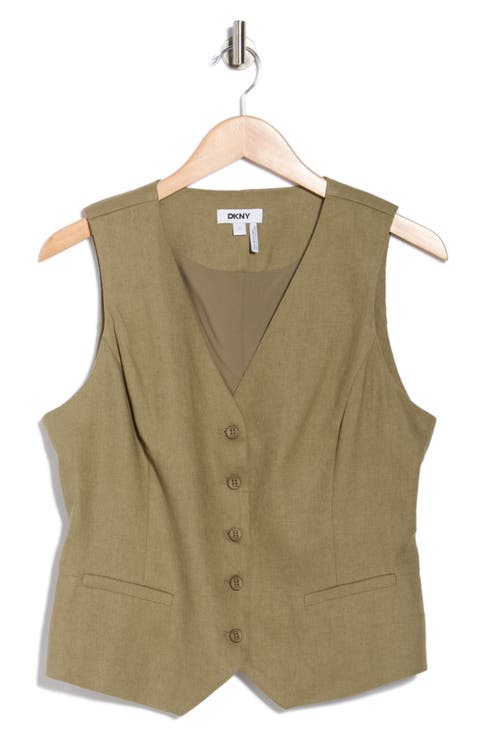 Linen Blend Vest