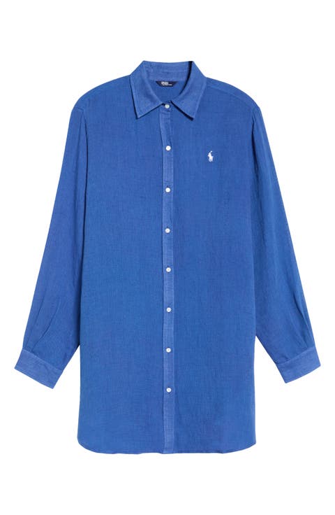 Boyfriend Long Sleeve Cover-Up Tunic