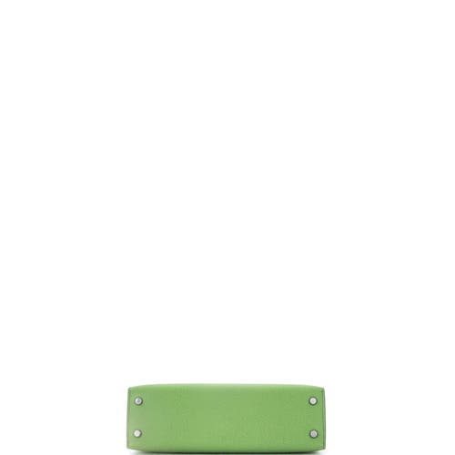 Pre-owned Hermes  Hermes Kelly Mini Ii Bag Green Epsom With Palladium Hardware 20 In Green