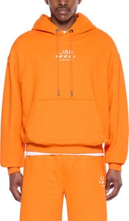 L/AB OFF-WHITE Diagonal Stripe Logo Cotton French Terry Graphic Hoodie