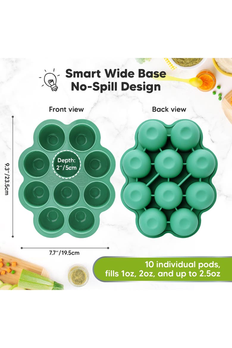 Prep Silicone Baby Food Tray, Alternate, color, Alpine Green
