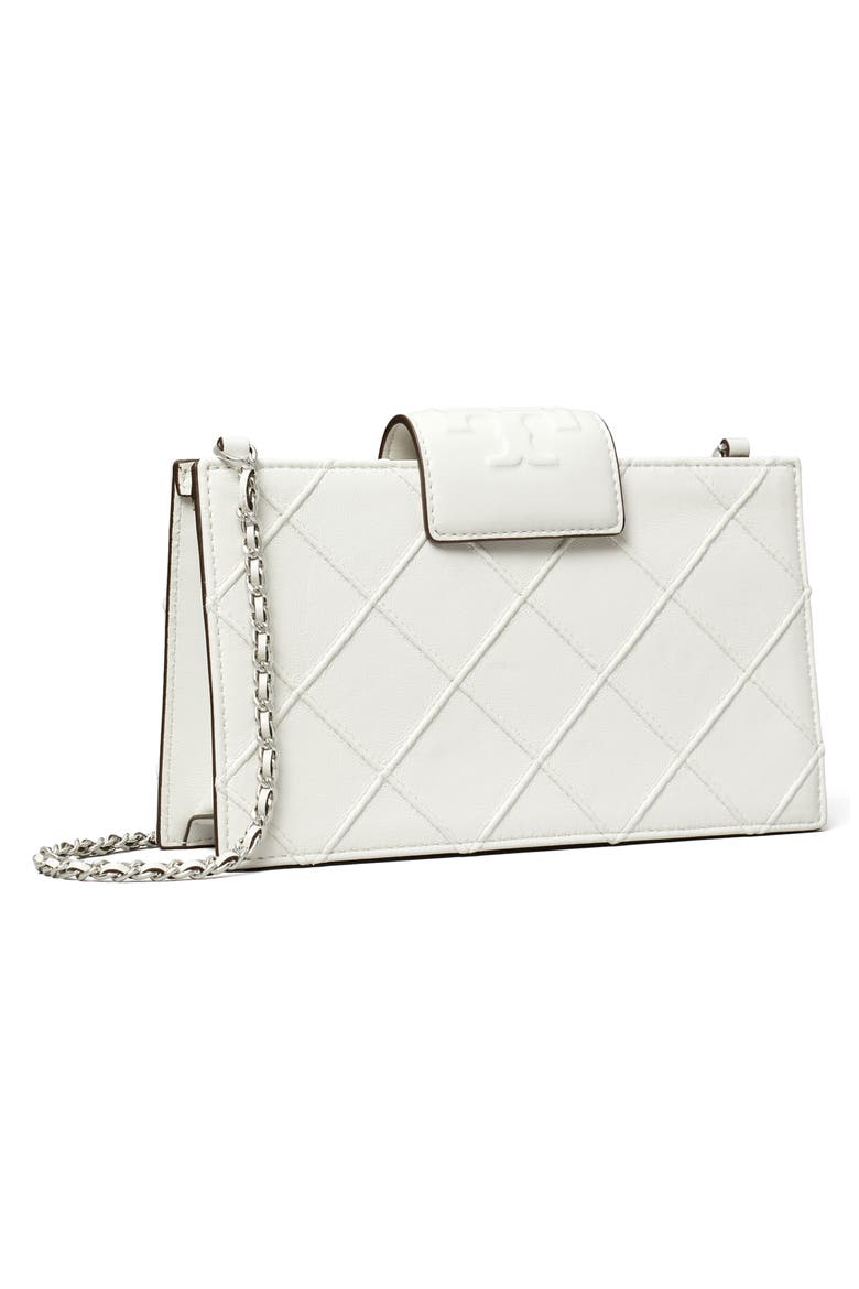 Mini Fleming Soft Quilted Leather Wallet on a Chain, Alternate, color, BLANC