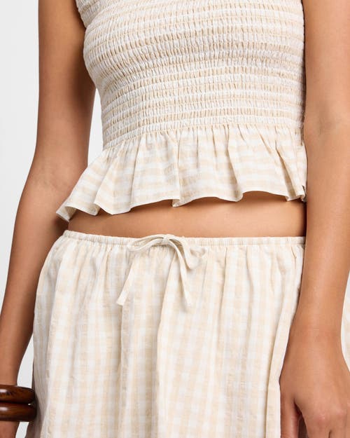 Onia Air Linen Smocked Tank In White