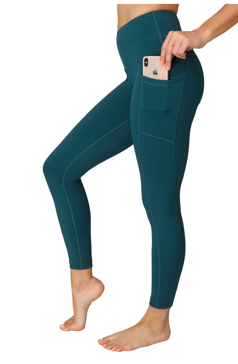 90 DEGREE BY REFLEX Interlink High Waist Pocket Ankle Leggings, Alternate, color, 