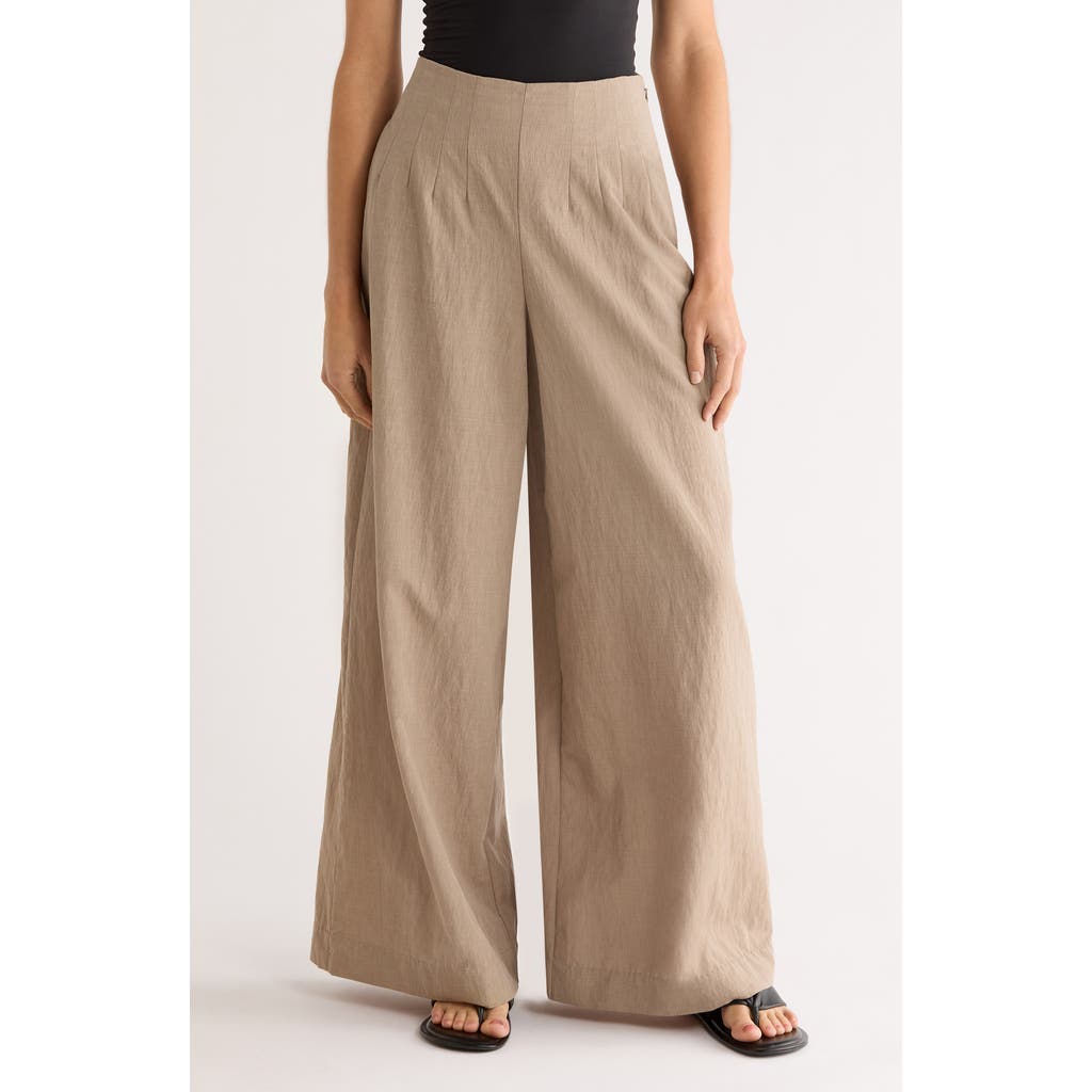 Staud Magpie Wide Leg Pants In Natural