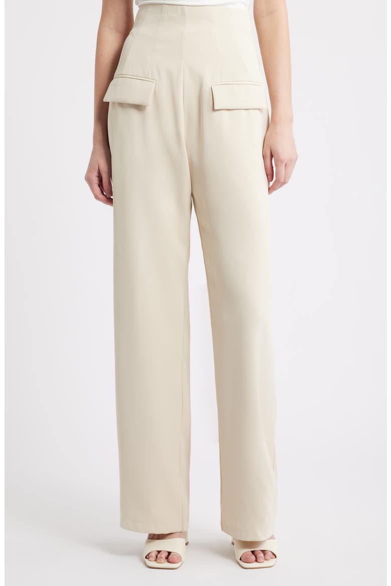 The Ultimate Muse High Waist Wide Leg Pants, Main, color, OAT
