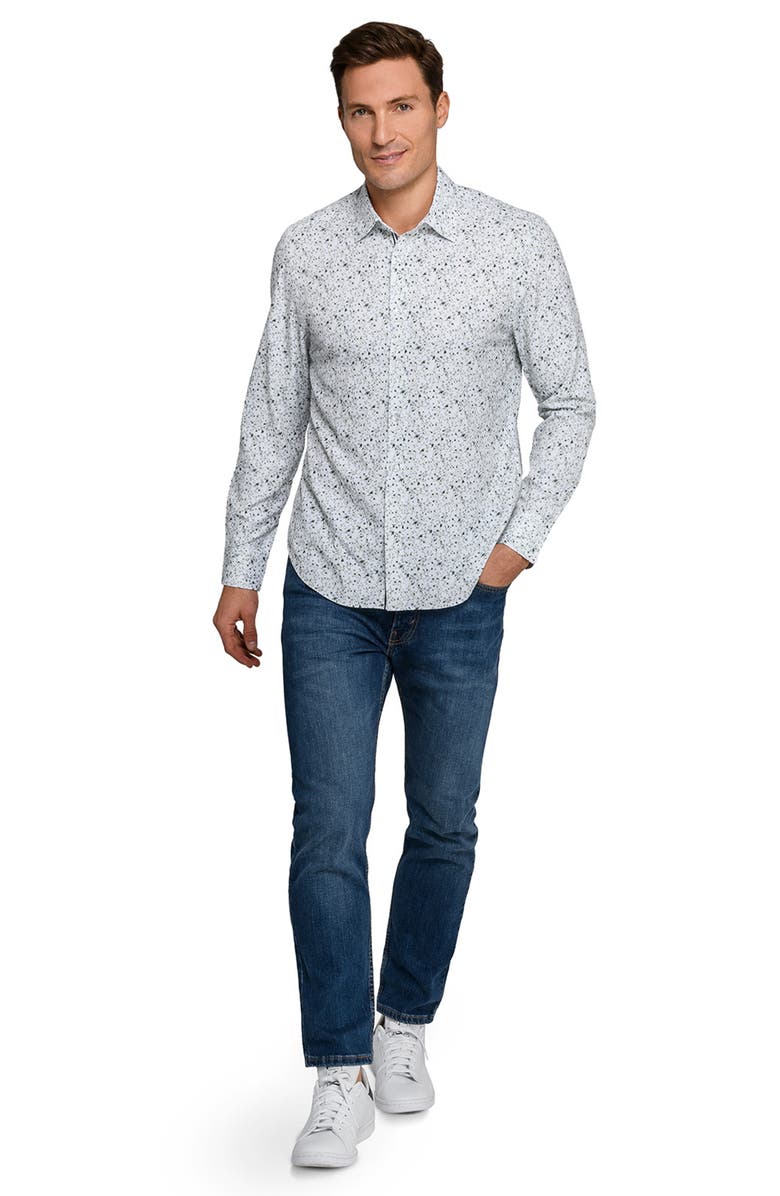 Brooklyn Brigade Botanical Print Woven Long Sleeve Basic, Alternate, color, Olive