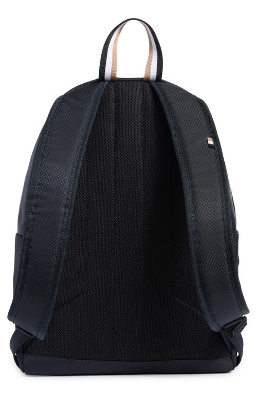 Hugo Boss Boss Pixel Logo Backpack In Blue