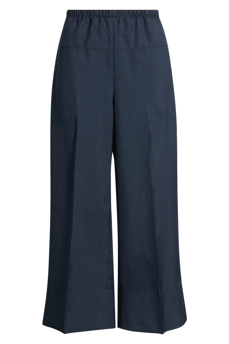 City Twill Crop Wide Leg Pants, Alternate, color, NOCTURNE NAVY