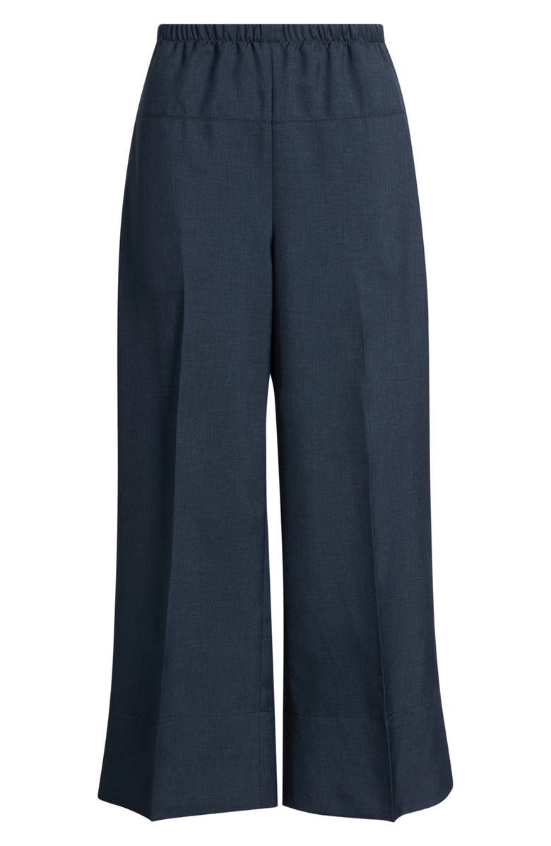 Theory City Twill Crop Wide Leg Pants, Main, color, Nocturne Navy