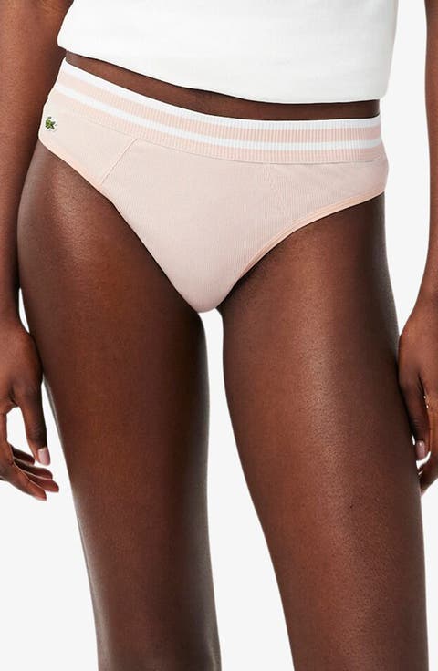 Cotton Blend Rib Thong