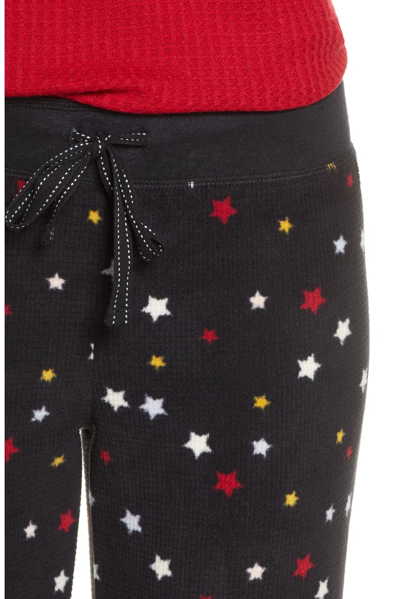 Thermal Fleece Pajama Pants, Alternate, color, BLACK